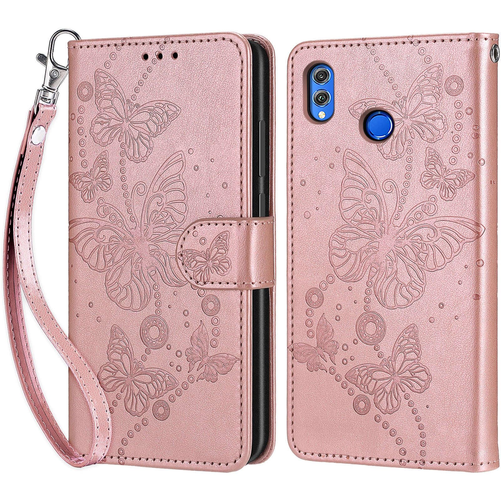 Cover Compatibile con Huawei Honor 8X / View 10 Lite / V10 Lite, Premium Pelle PU Portafoglio Flip Libro Custodia per Huawei Honor 8X [Protezione Completa] - Blu