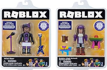 Roblox Celebrity Collection - Wild Starr + Roblox High School: Spring Break Two Figure Bundle [Includes 2 Exclusive Virtual Items]