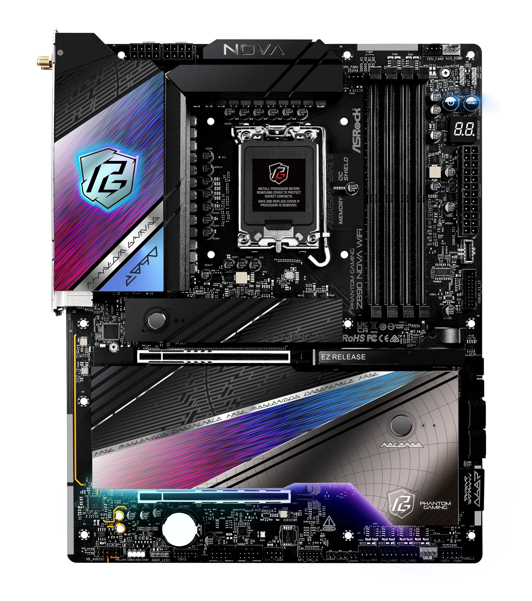Amazon.com: ASRock Intel Core Ultra Z890 Nova WiFi 7 Phantom