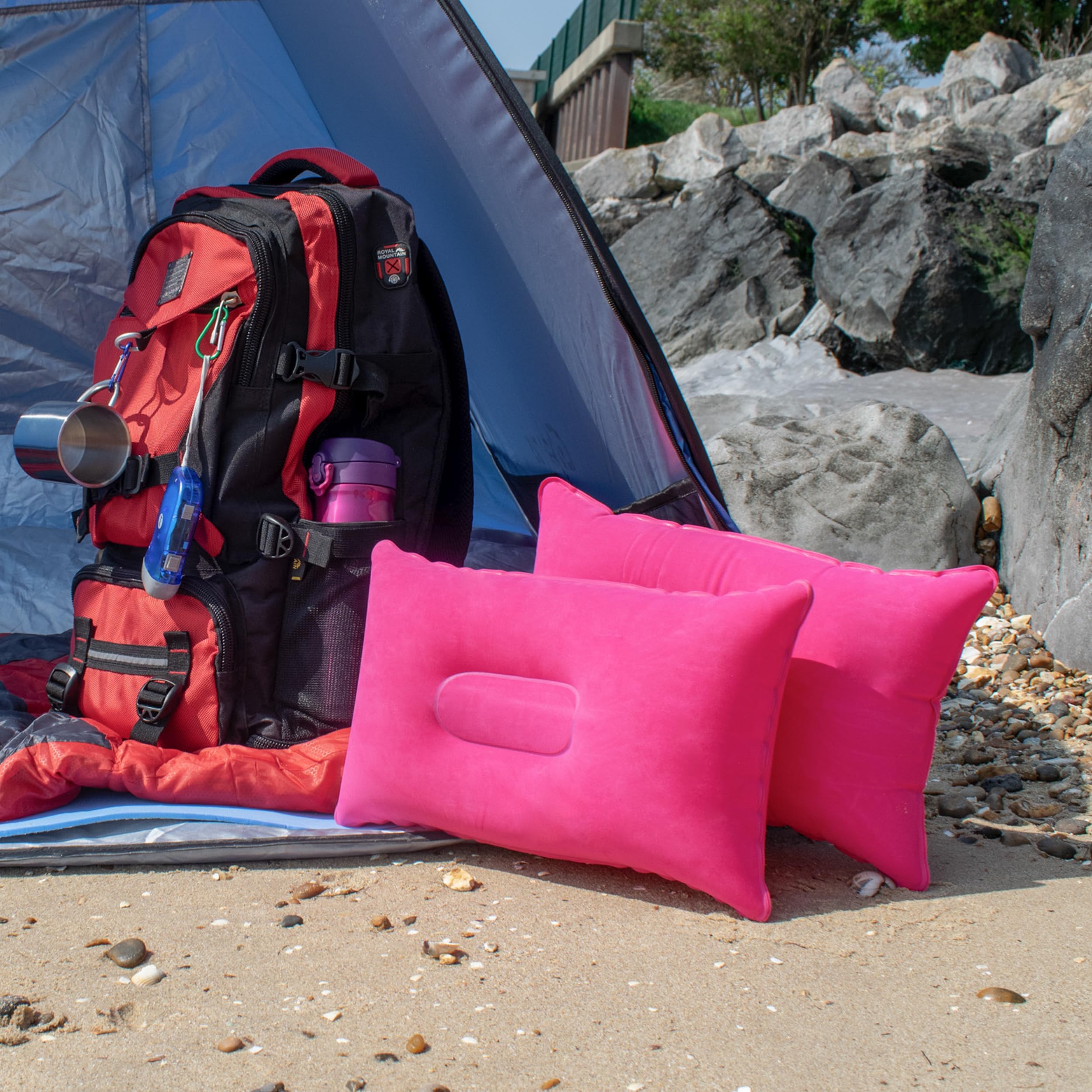 Lot De 2 Oreillers Gonflables Ultra-Légers Résistants à L’Eau