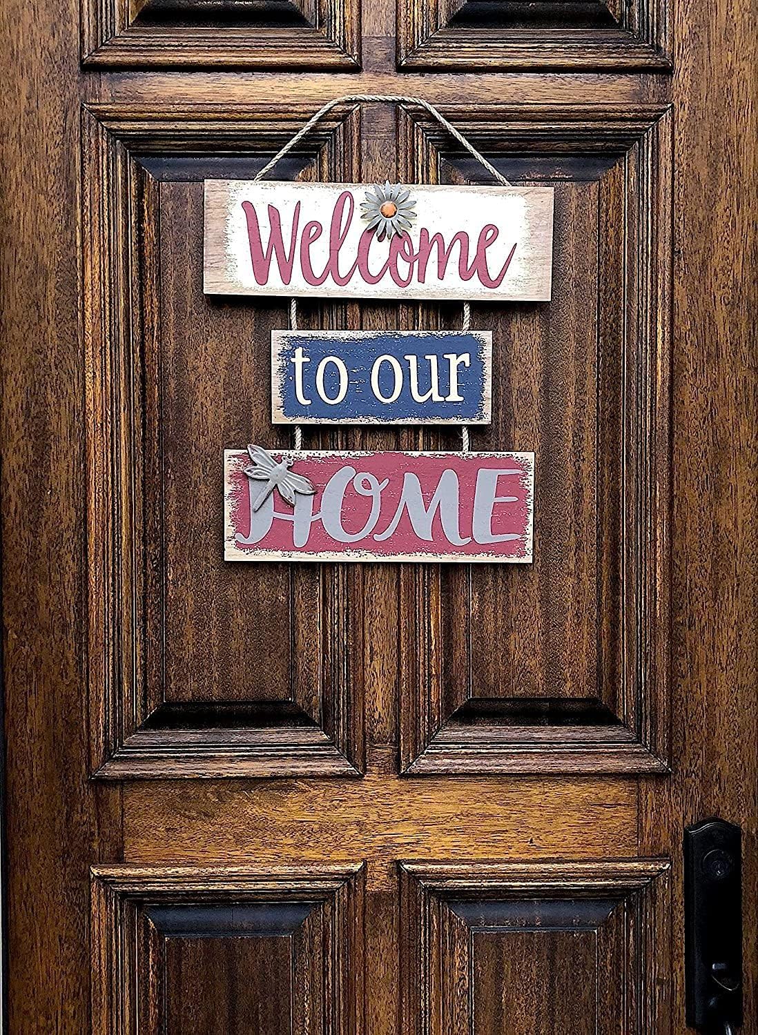 Welcome Home Sign For Wall Front Door Decor Indoor Outdoor 16" x 21"F