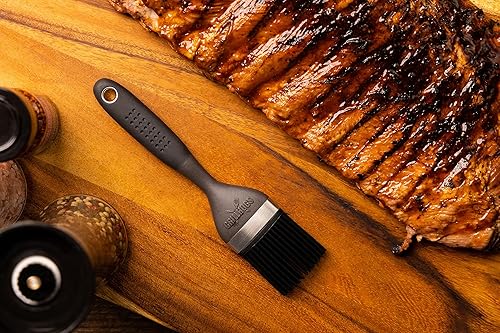 Miniatura 10 de GRILLHOGS Cepillo para hornear salsa de silicona asas de acero inoxidable de alta calidad para pastelería y parrilla apto para lavavajillas y