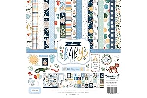 Baby Boy Scrapbook Supplies: Echo Park Welcome Baby Boy Collection Kit