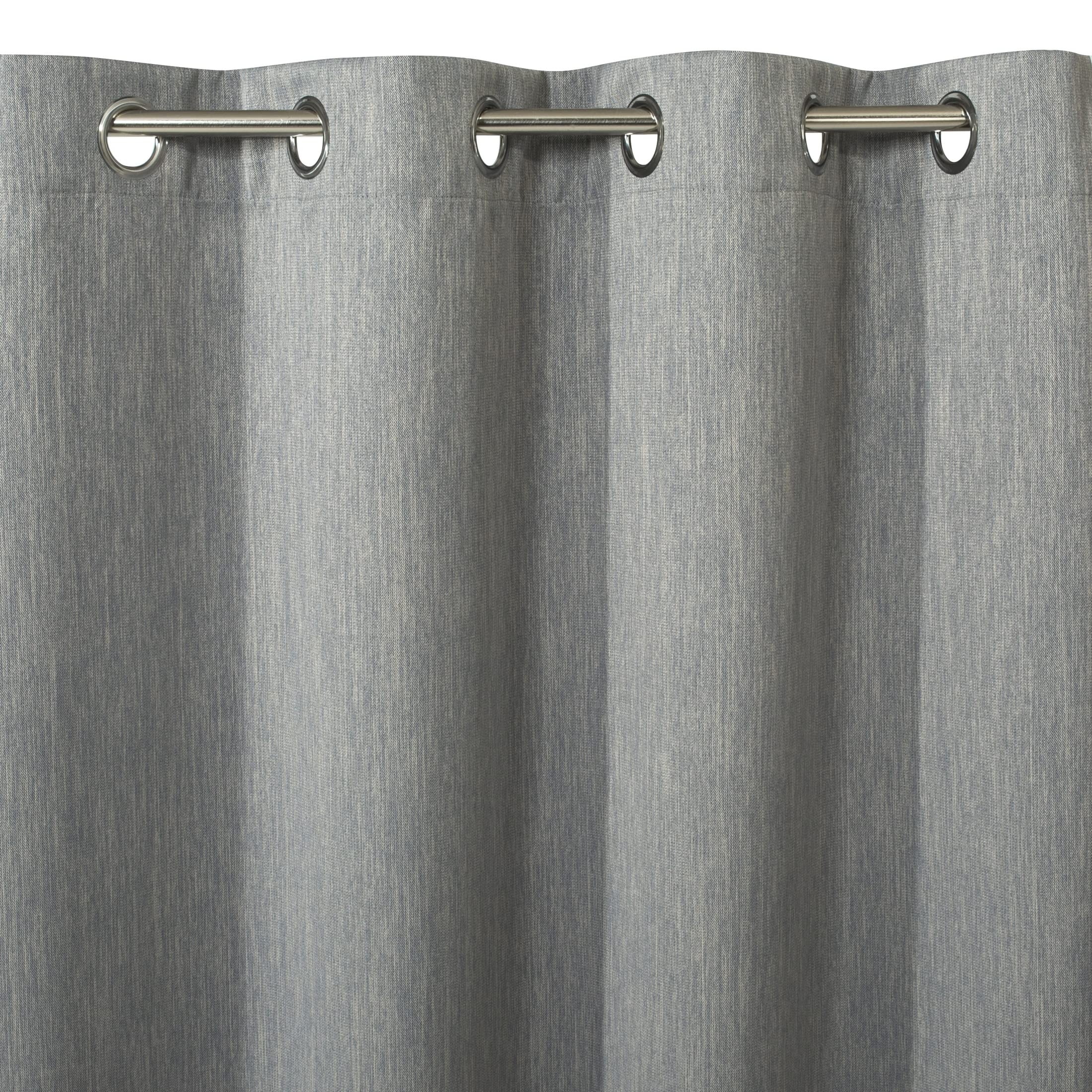 Eurofirany ROSSIE 250 g/m2 Blackout Thermal Curtain with Eyelets Opaque Modern Heat-Insulating Blackout Curtain for Teenagers' Room Living Room Bedroom 135 x 250 cm Steel - Image 2