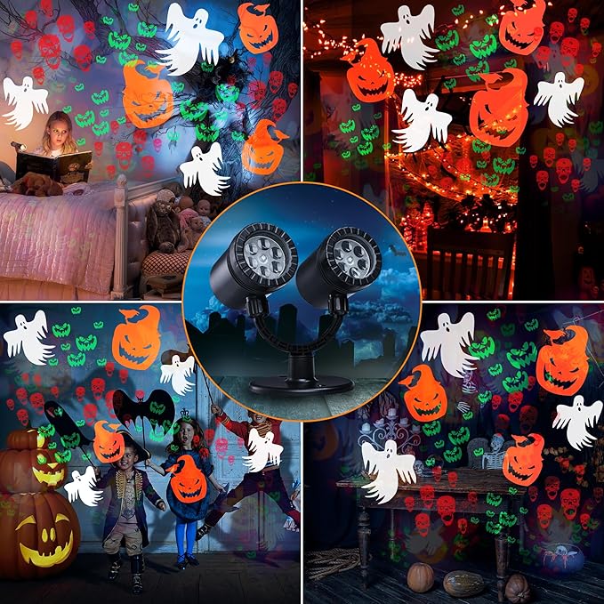 Halloween Lights Projector with Timer LED Pumpkin Ghost Demon Light