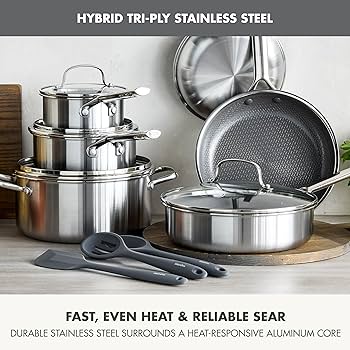 Amazon.com: GreenPan Hybrid 13 Piece Nonstick Stainless Steel