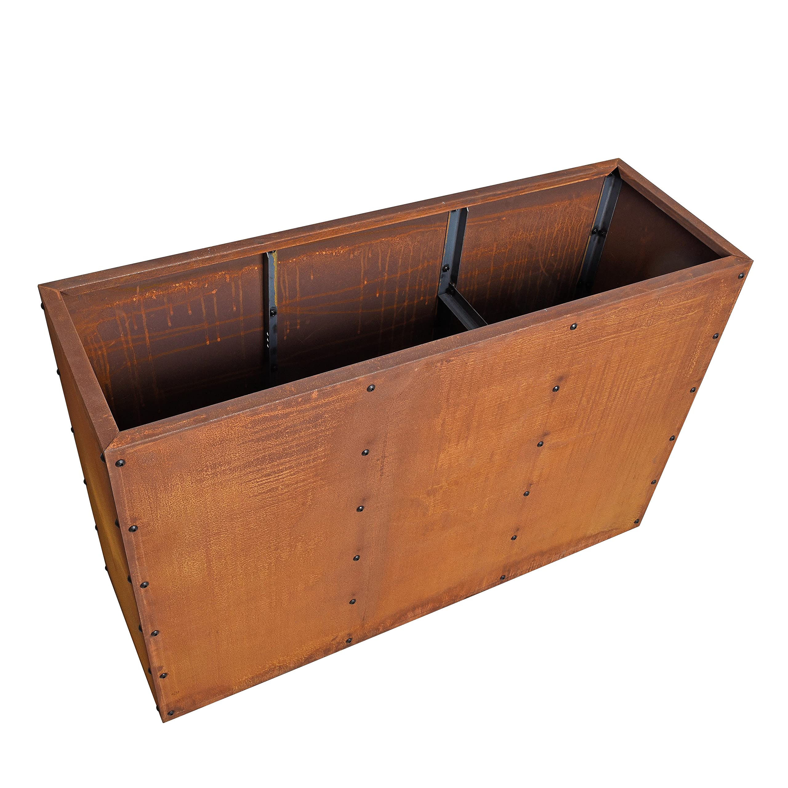 ESTEXO Hochbeet Pflanzkasten Edelrost Blumenkasten Pflanzbeet Blumenbeet Beet Stahl Pflanzkübel Blumenkübel Gartenbeet 120x40x80 cm