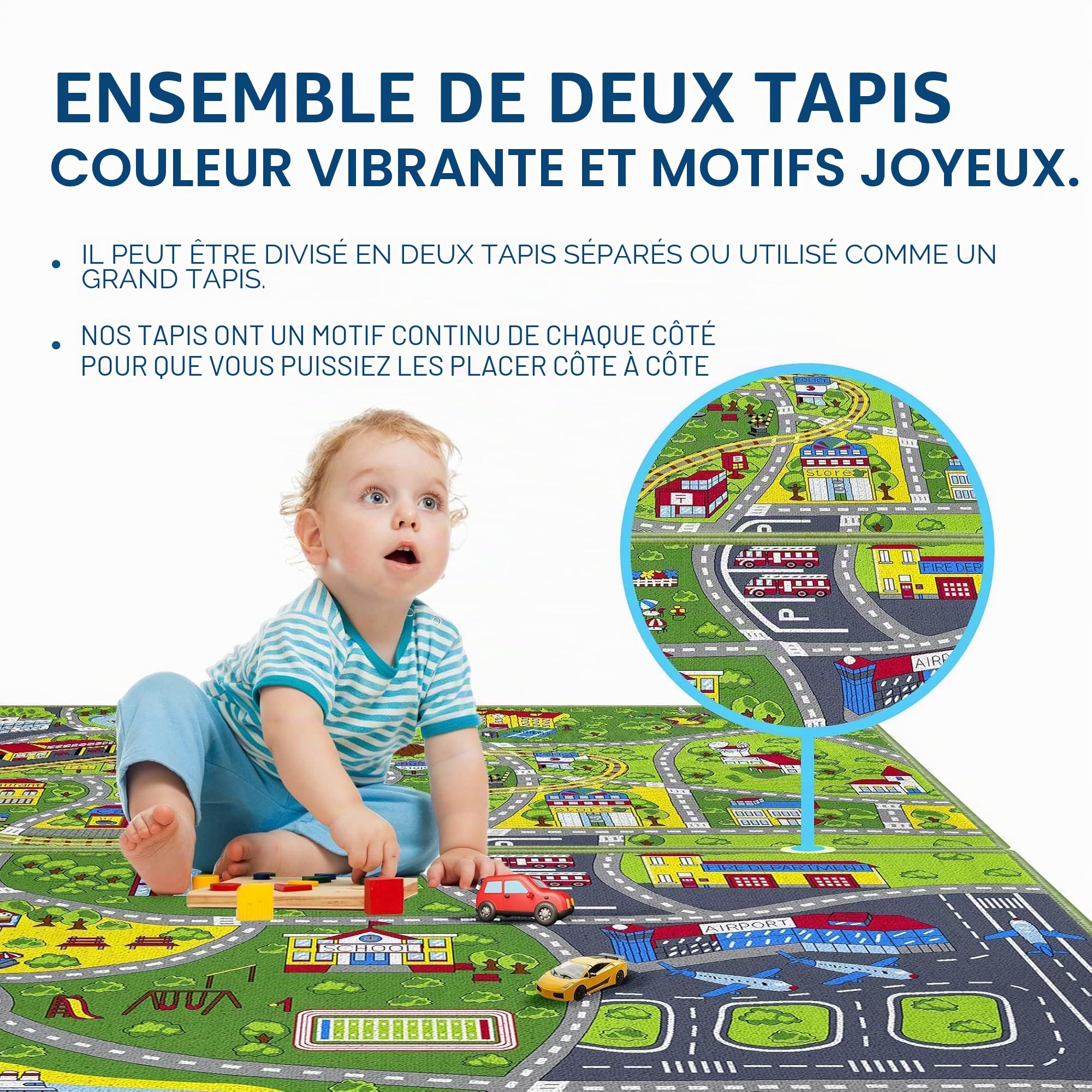 Booooom Jackson Tapis de Jeux Voiture