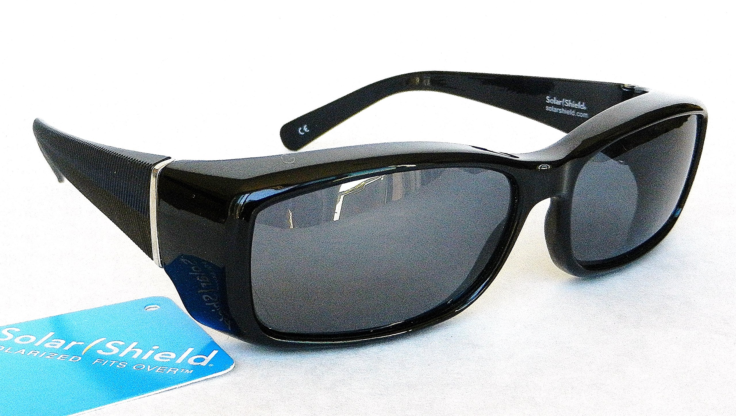 Solar ShieldFit Over Your RX Glasses Polarized Sunglasses (1404) + Free Bonus Cleaning Cloth