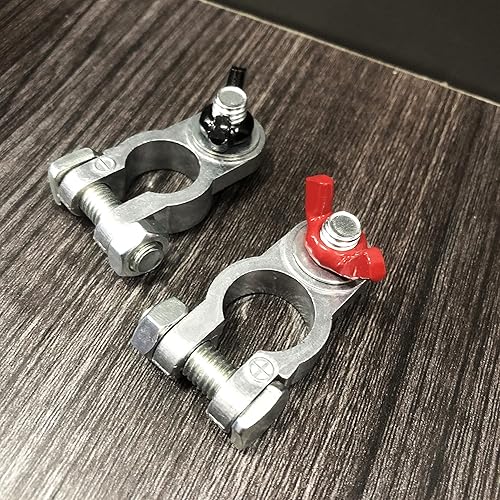 Miniatura 5 de 1 par de terminales de extremo con recubrimiento de zinc - Para uso en vehículos marinos, camiones, furgonetas y RV, conectores de terminal de cable