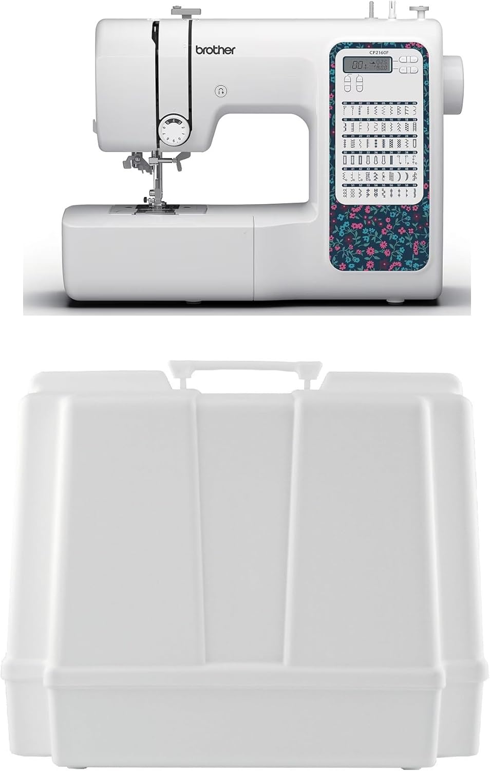 Brother Computerized Sewing Machine with 60 Built-In Stitches and 7 Included Feet Bundle with Hardcase (2 items)