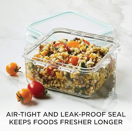 Miniatura 3 de LOCK & LOCK Purely Better Tritan Contenedor cuadrado de almacenamiento de alimentos, 20 onzas, transparente