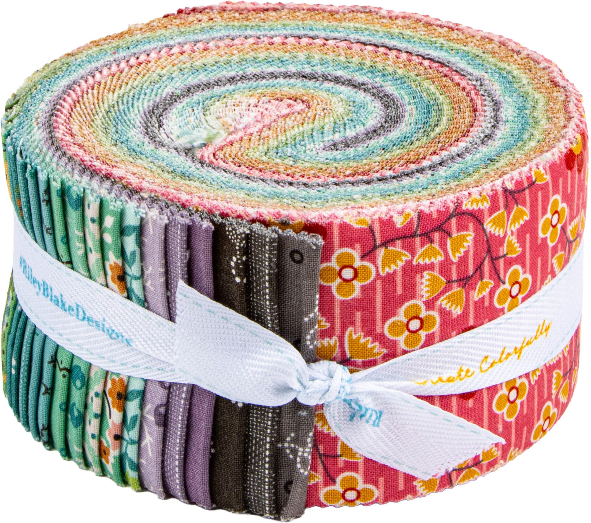 Lori Holt Gentler Times Rolie Polie 40 2.5-inch Strips Jelly Roll Riley Blake Designs RP-16470-40