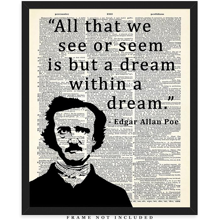 Buy Inspirational Wall Art, Edgar Allan Poe Quote All That We See or