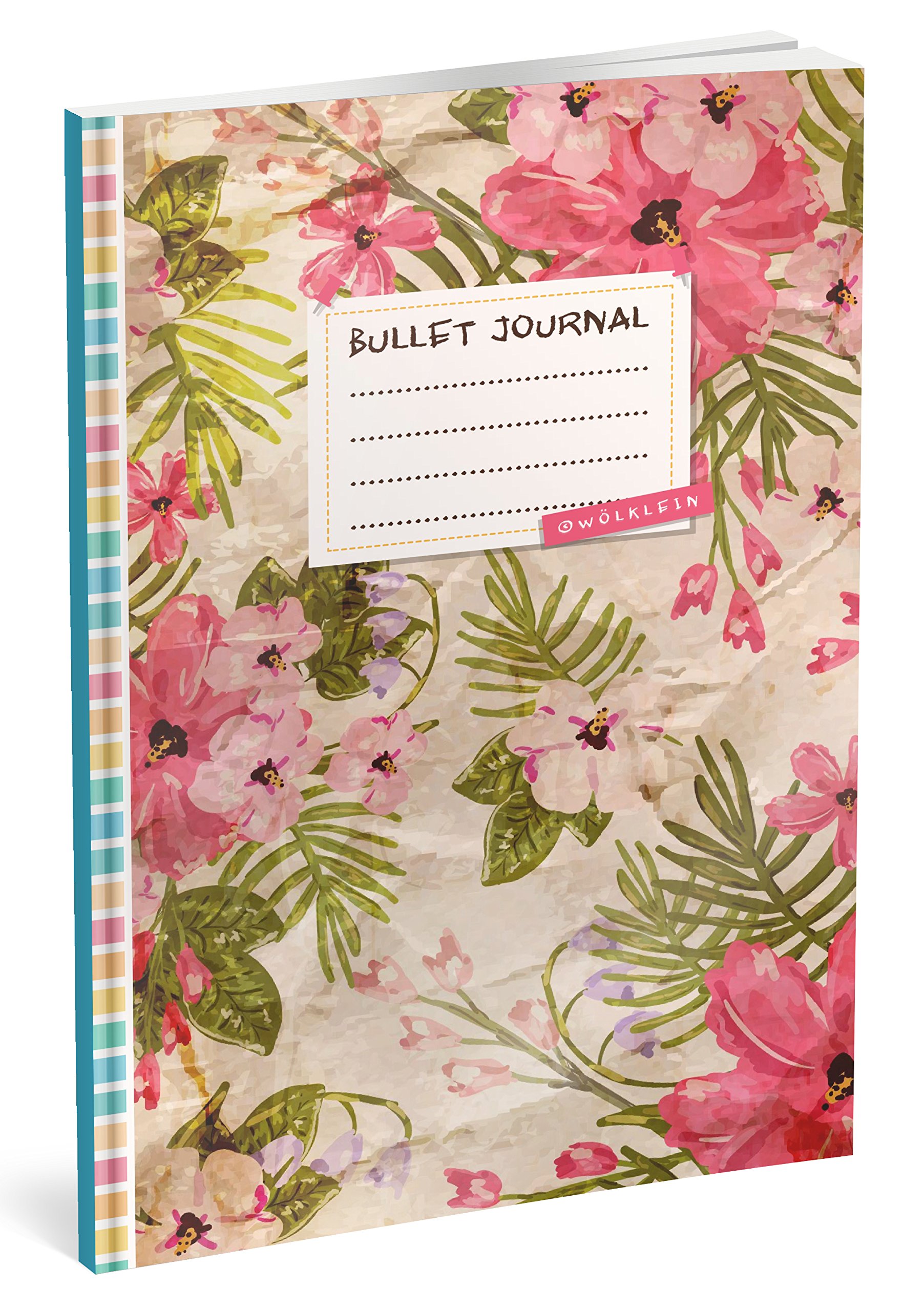 TULPE Punktraster Notizbuch A5 „C089 Frühlingsblumen“ – Softcover, Punktiertes Papier Für Bullet Journal & Skizzen