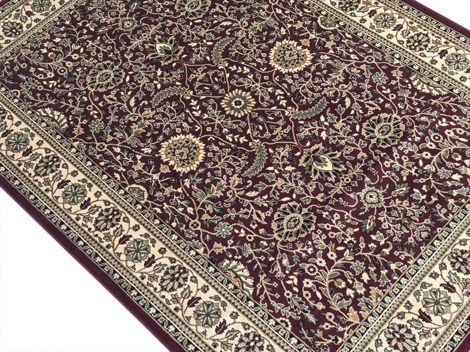 Kashmir Design M604M - Tappeto orientale in viscosa lucida, 150 x 210 cm, colore: Marrone castano