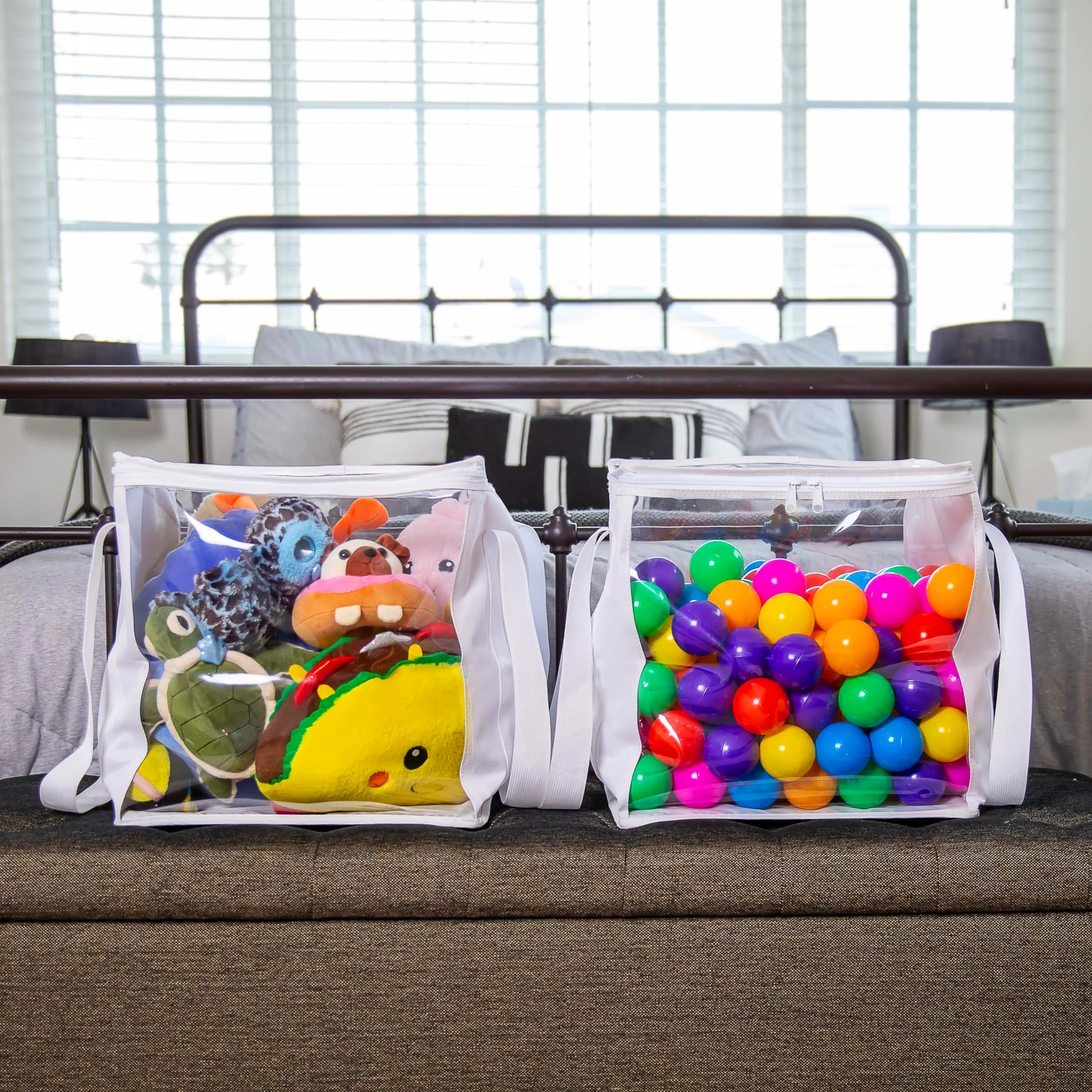 2 Piece Extra Large Toy Storage Clear Bags with Zipper 14