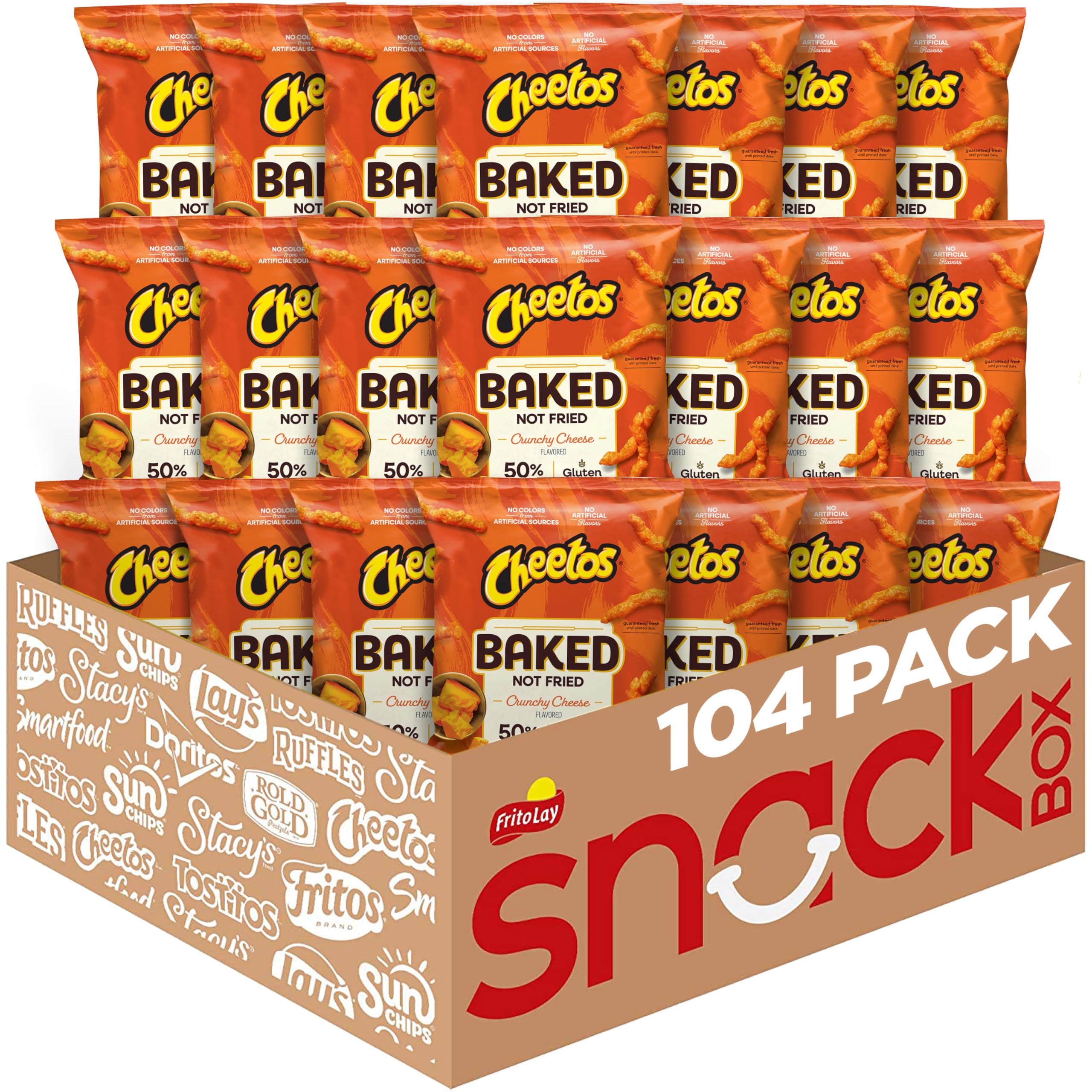 Baked, Cheetos Crunchy, 0.875 Ounce (Pack of 104)