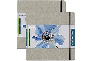 Handbook Journal Co. Artist Watercolor Sketchbook Journal, Square 8.25" x 8.25" (2-Pack)