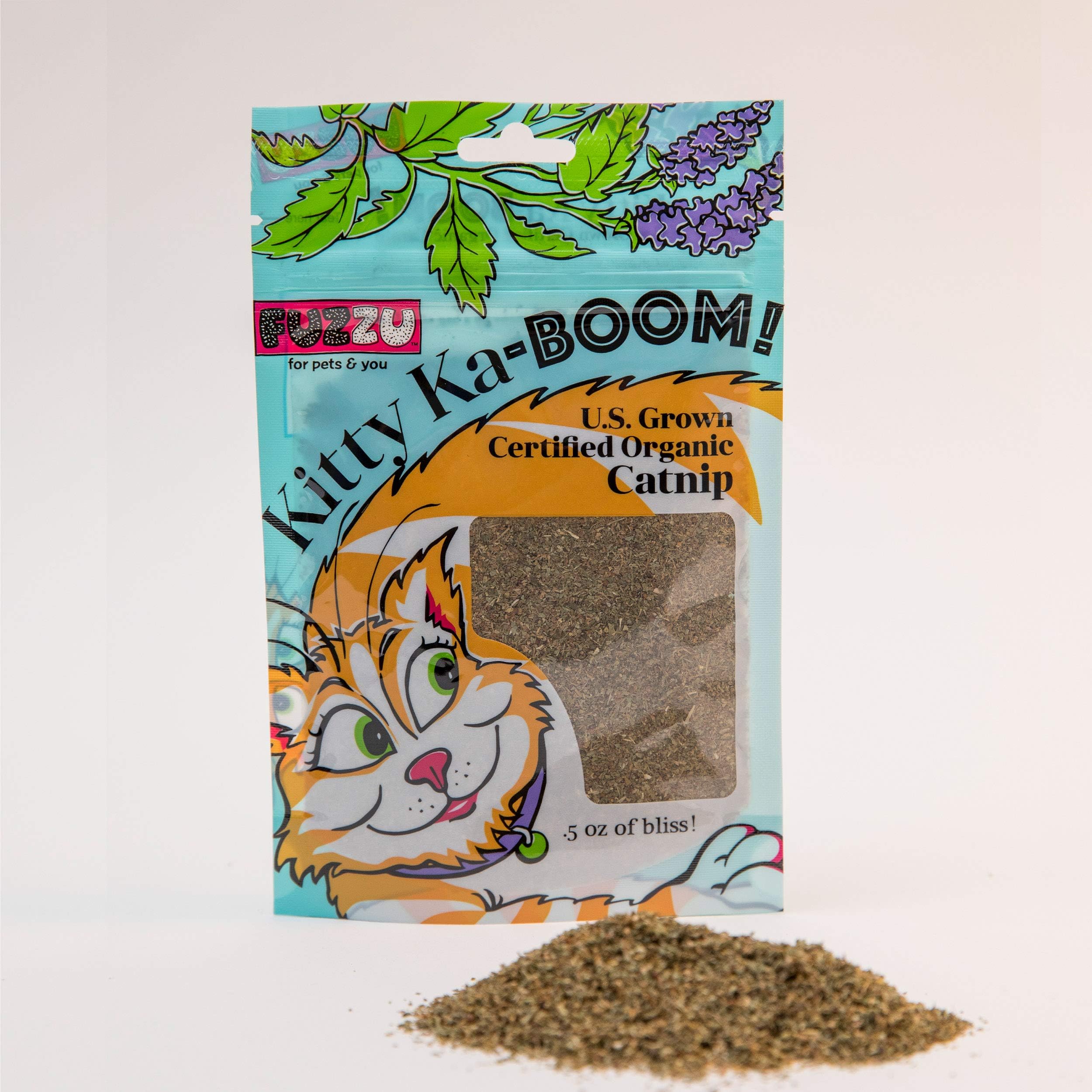 FUZZU Kitty KA-Boom Catnip – 100% Pure Natural U.S. Grown Certified Organic Catnip