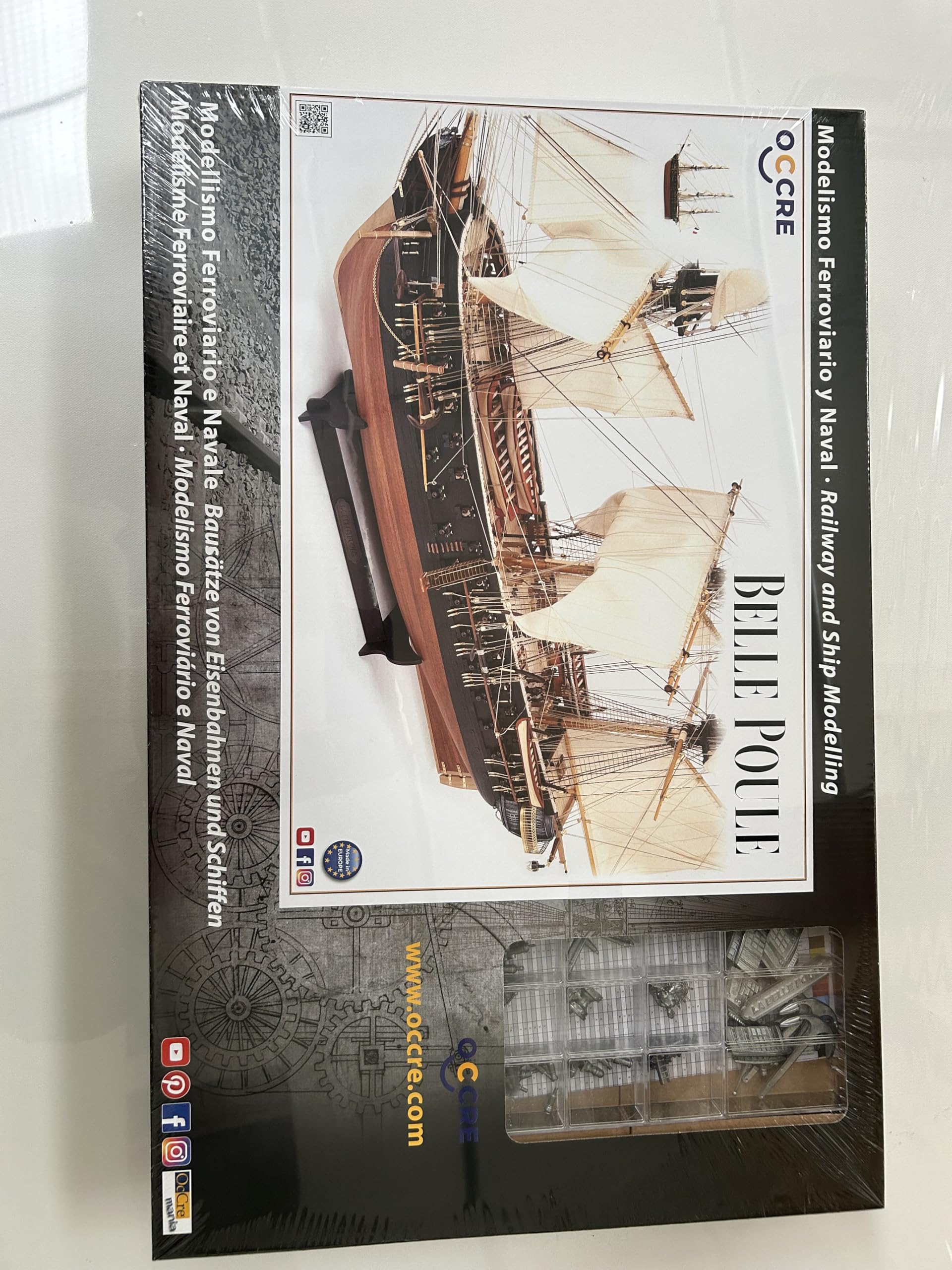 Occre BELLE POULE Montageset aus Holz und Metall im Maßstab 1:90 Code 15007 Montage erforderlich
