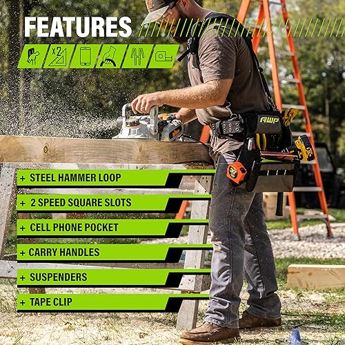 Vista 6 de AWP Tool Belt, Tool Rig, Durable, Premium Tool Belt Organizer