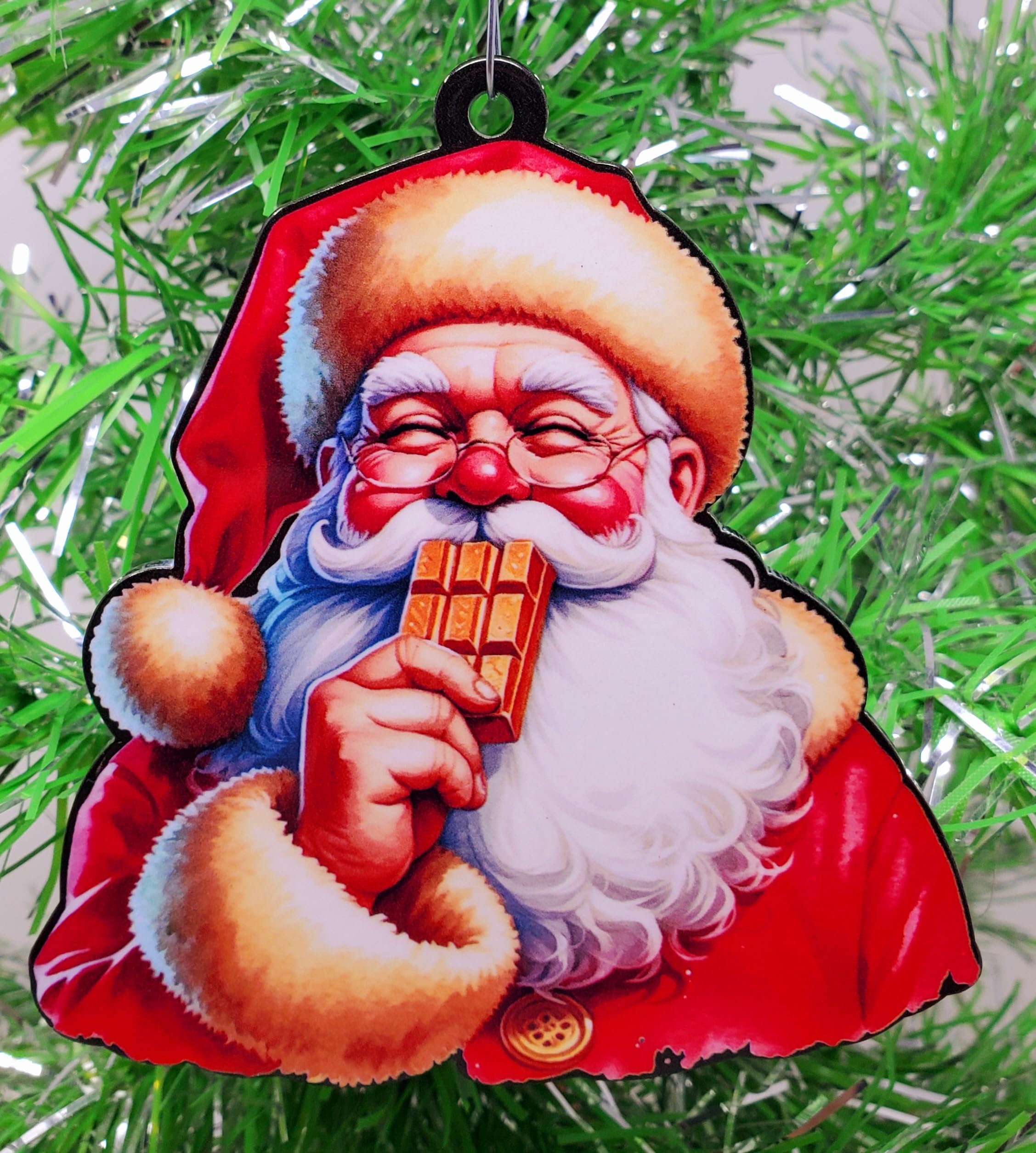 Père Noël chocolat décoratif de table figurine festive en résine