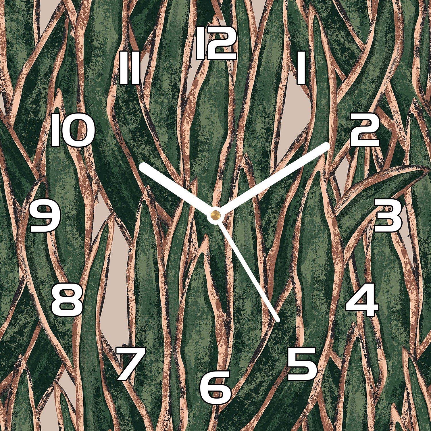 Horloge en verre 30x30 cm impression moderne salon cuisine Coloray