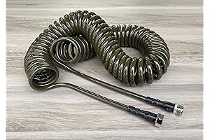 50ft Self Coiling Garden Hose, Olive Green