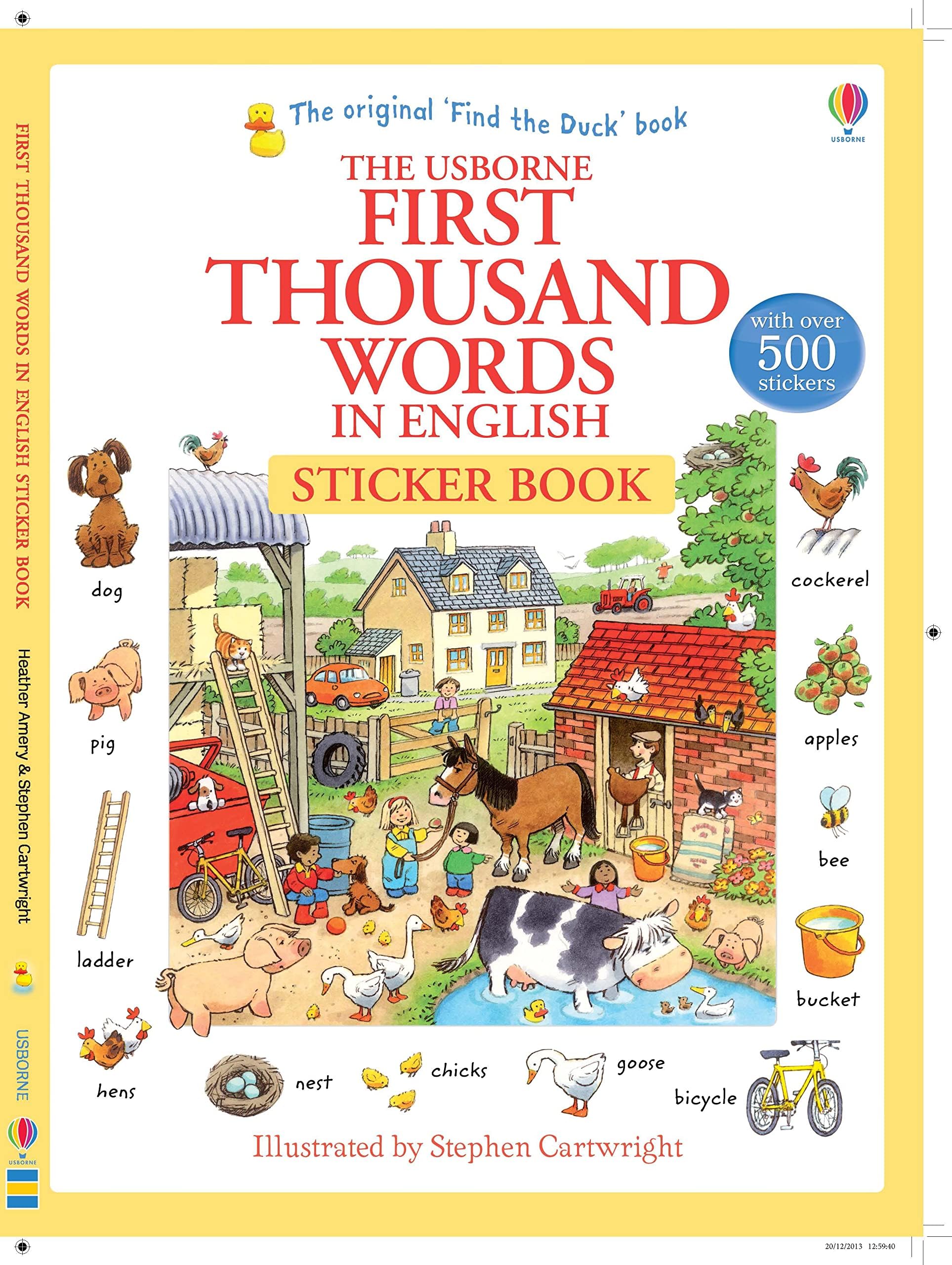 The Usborne First Thousand Words in English : Sticker Book (First Thousand Words Stickr Bk)