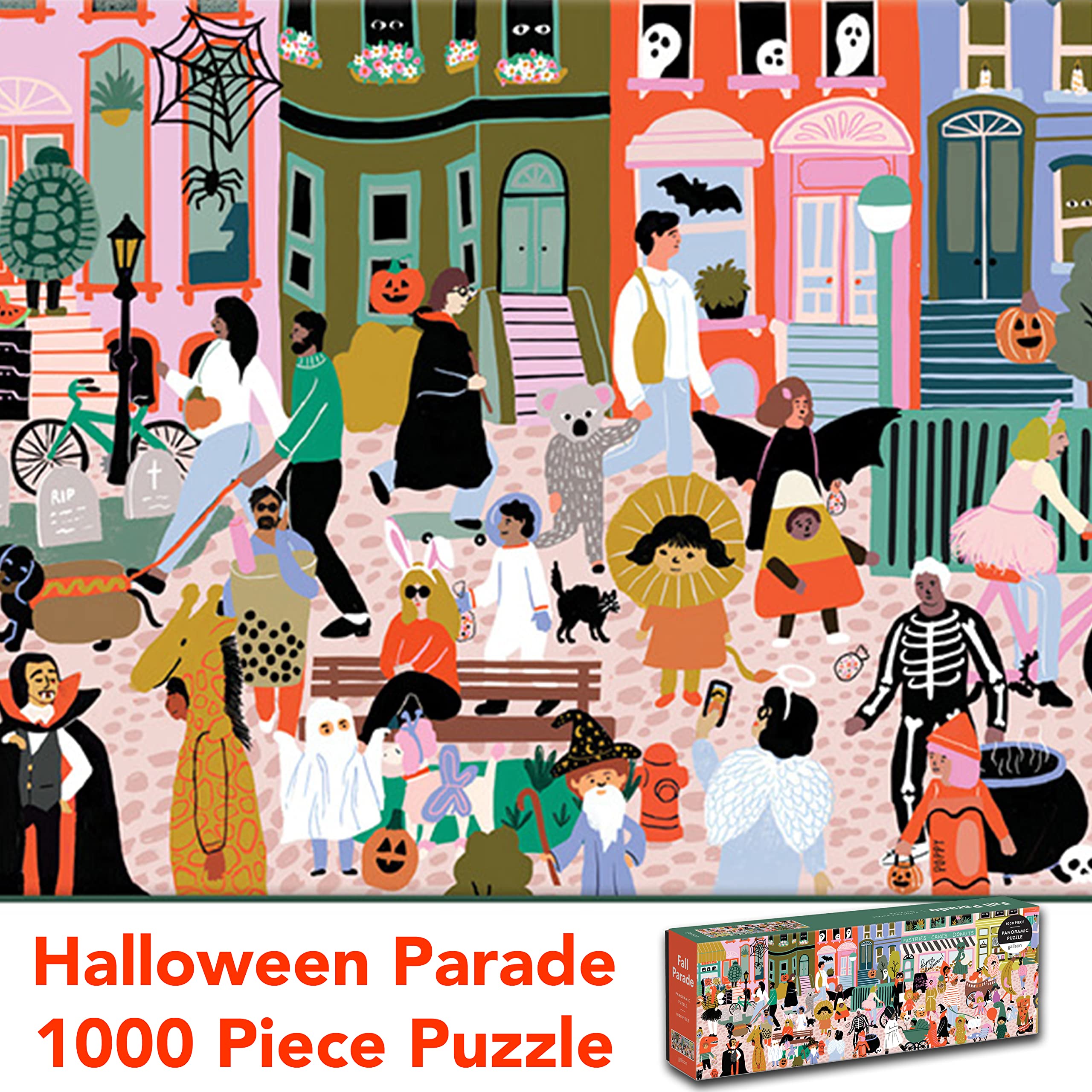 Fall Parade 1000 Piece Panoramic Puzzle