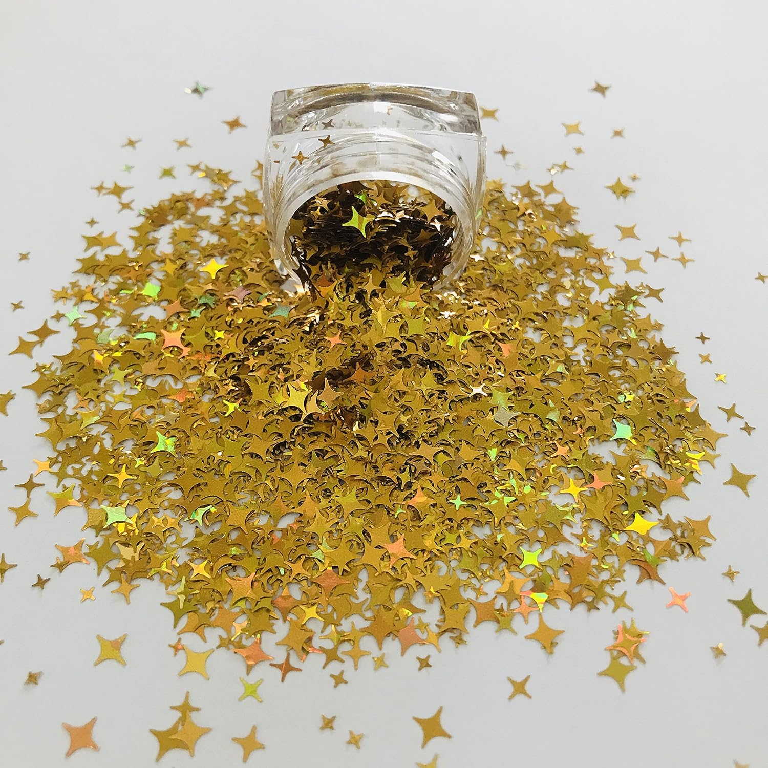 10 Grams/Pack - Four-Pointed Star Size Mixes Sequins Glitter Festival Rave Beauty Makeup Face Body Nail Art Decoration LB200