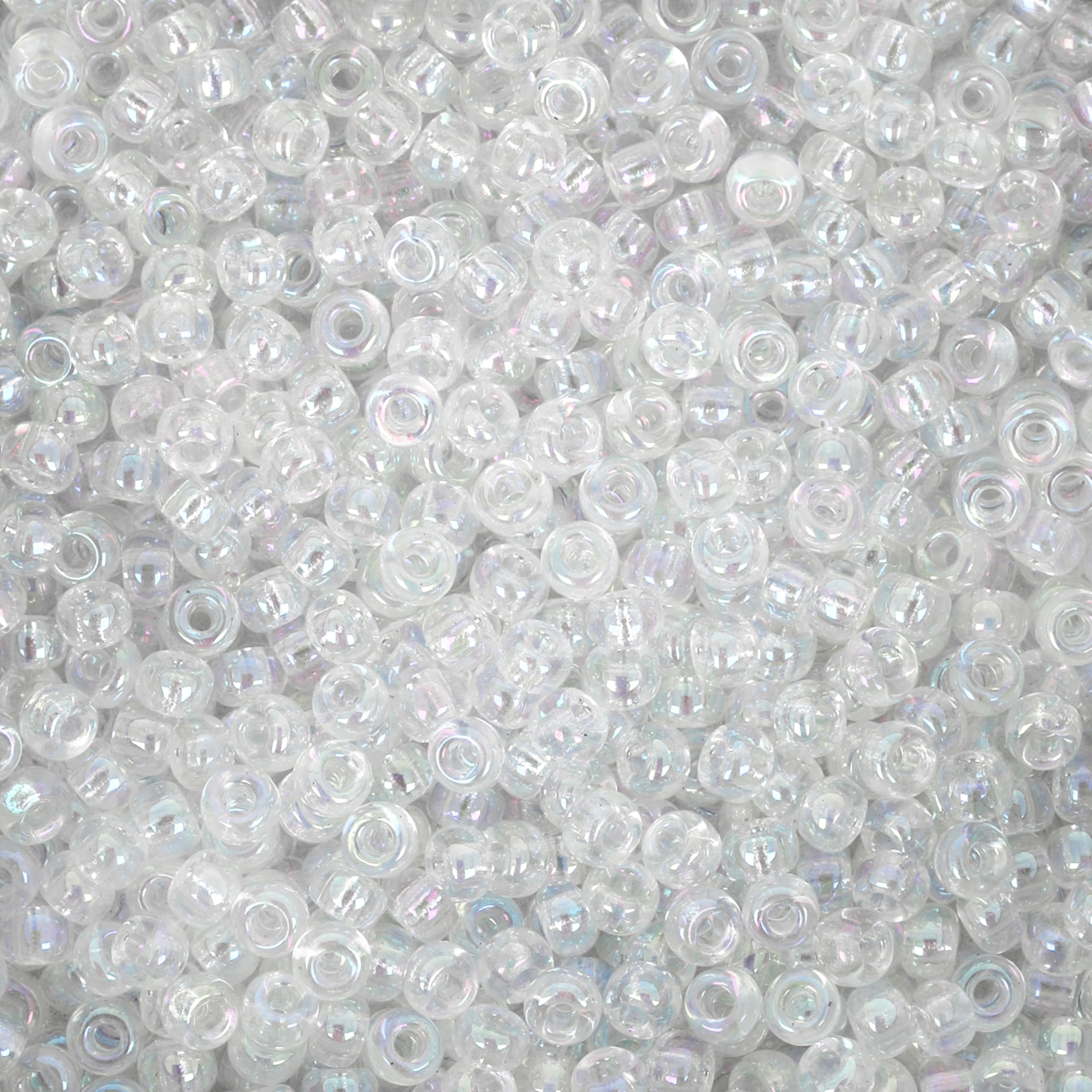 Round Seed Bead Size 8/0 22g Crystal AB