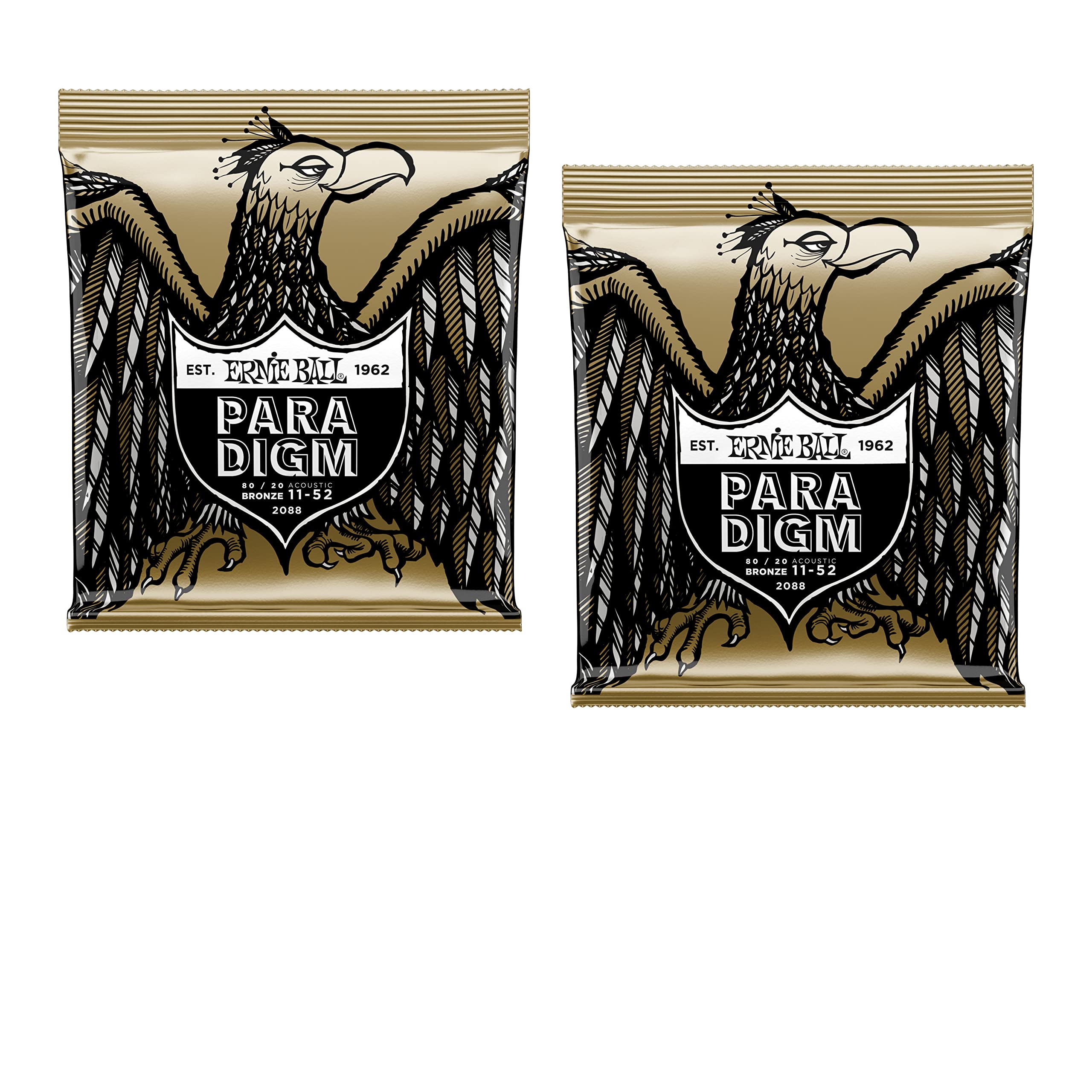 Ernie Ball 2088 Paradigm 80/20 Cuerdas de bronce para guitarra acústica 11-52