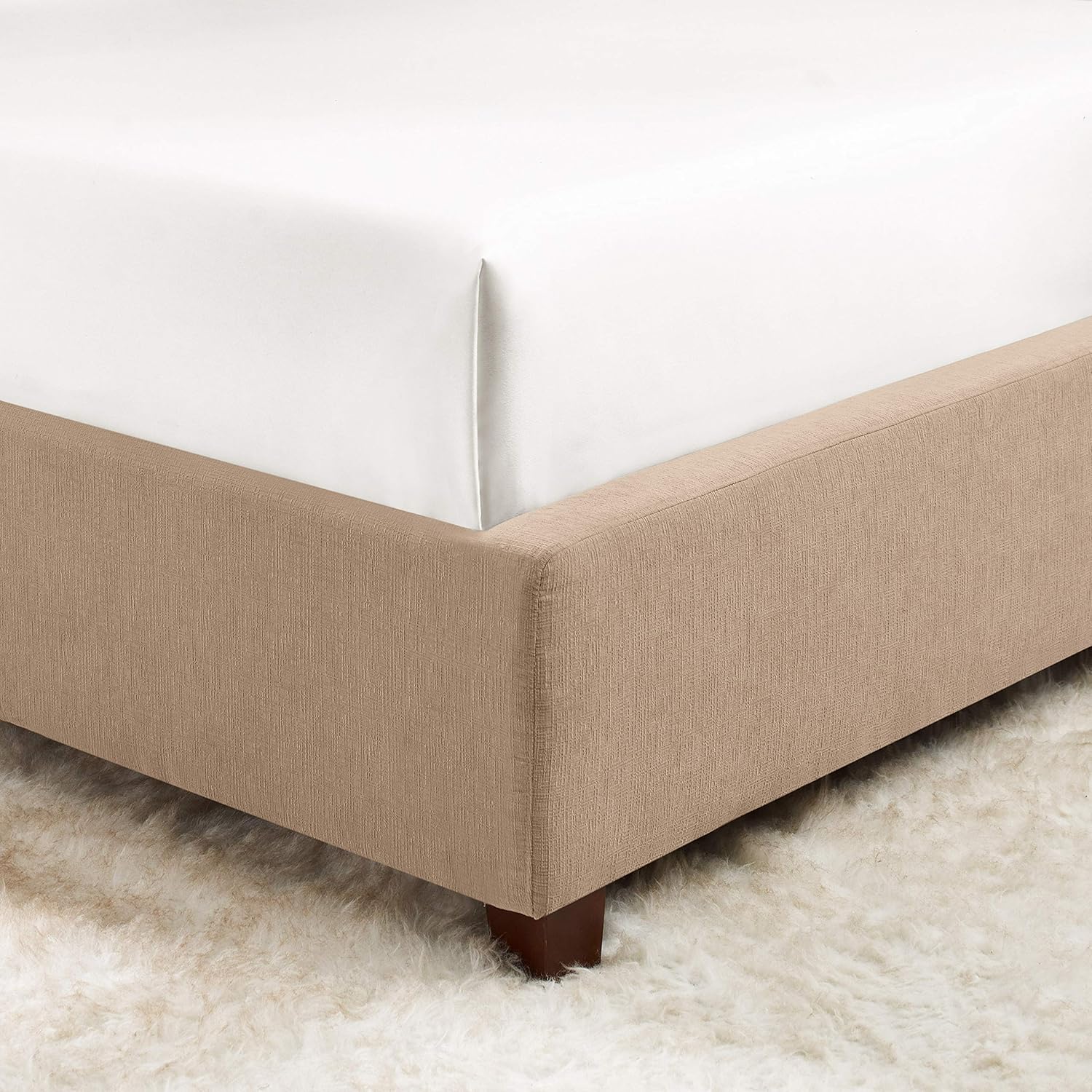 Luxurious Finish Comfortable Sleeper Sofa Bed Sheets Set, Egyptian Cotton - Solid White (Queen Size 60"x74"x 5")