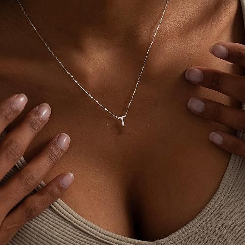 Miniatura 2 de Hayopi Initial Necklaces for Women,Dainty Silver Letter Necklace Name Personalized Monogram Pendant Necklace Simple Cute Initial Necklace Choker