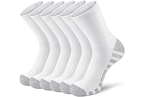 Mens Mid Calf Socks, Athletic Socks Sport Running Calf Socks Performance Cushioned...