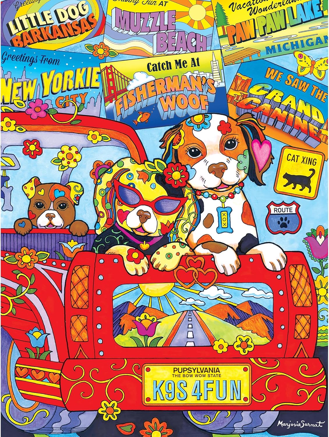 RoseArt - Colorful Expressions - Road Trip - 300XL Piece Jigsaw Puzzle for Adults