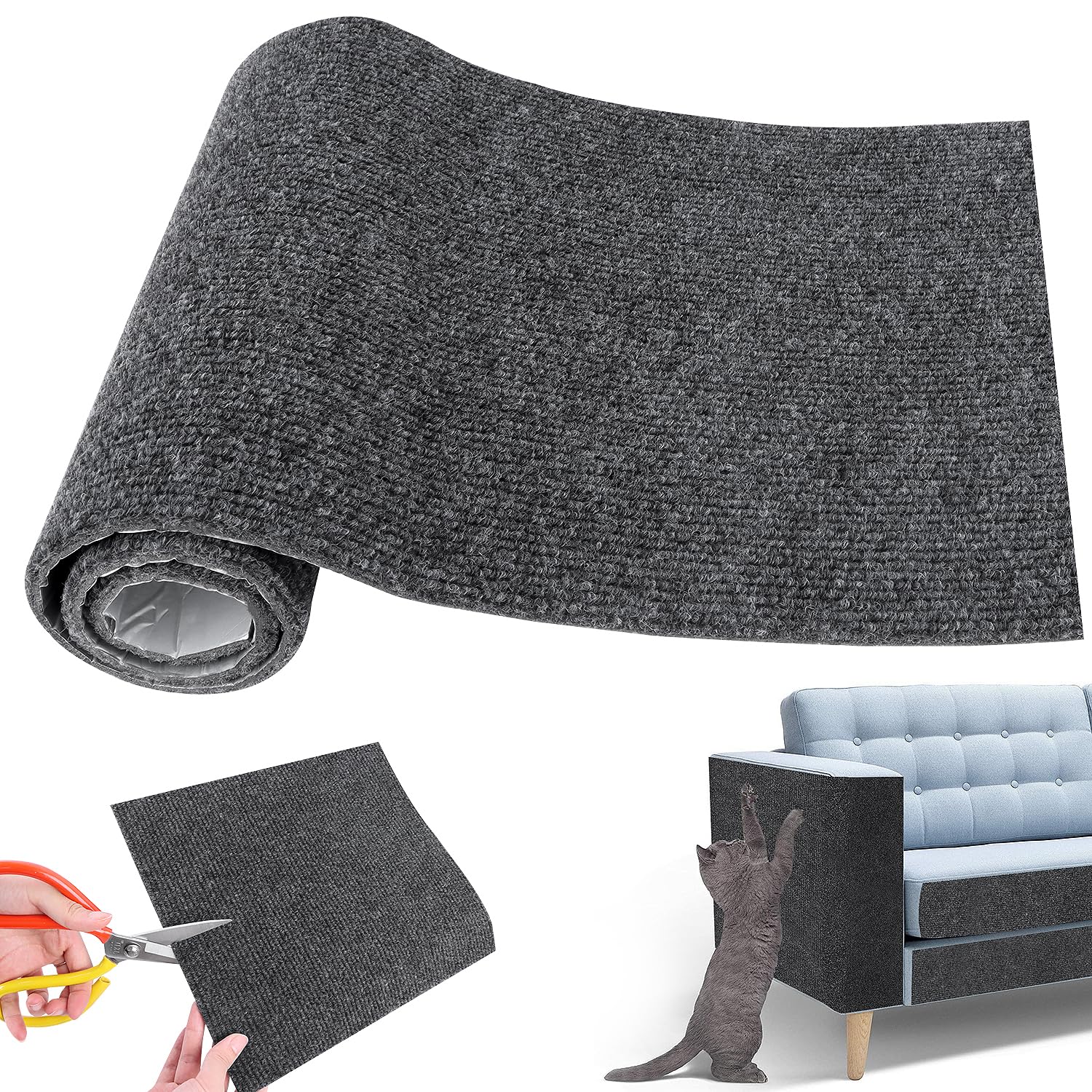 Mata do drapania dla kota do przycinania dywan drapak dla kota 30 × 100 cm DIY mata do drapania bezpieczna samoprzylepna naklejka dla kota Scratcher chroni dywany i sofy