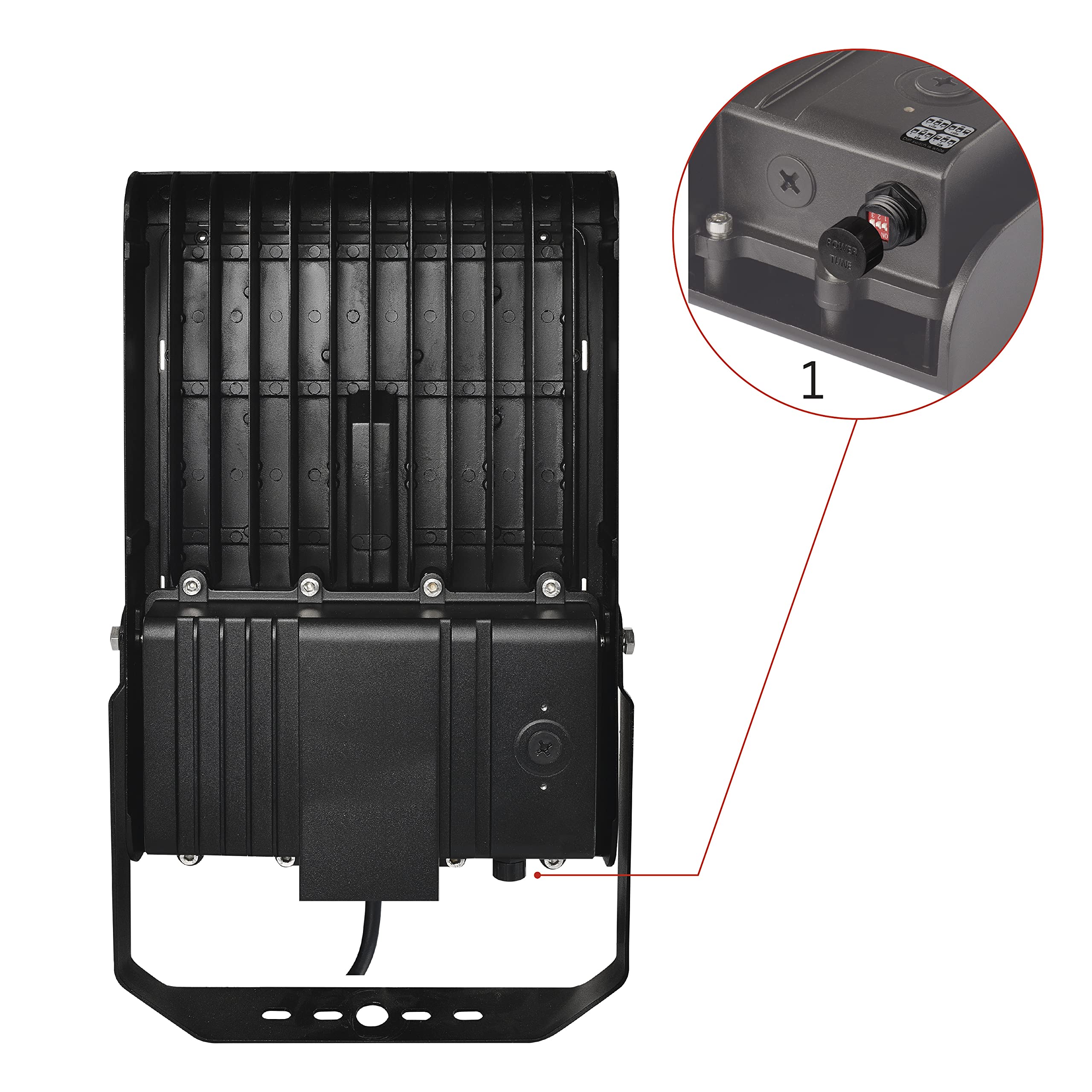 EMOS Faretto LED SIMPO 50 W, IP65, impermeabile, per ambienti umidi o esterni, super luminoso, 5000 lm, bianco neutro 4000 K, durata 25.000 ore, cavo di collegamento da 20 cm