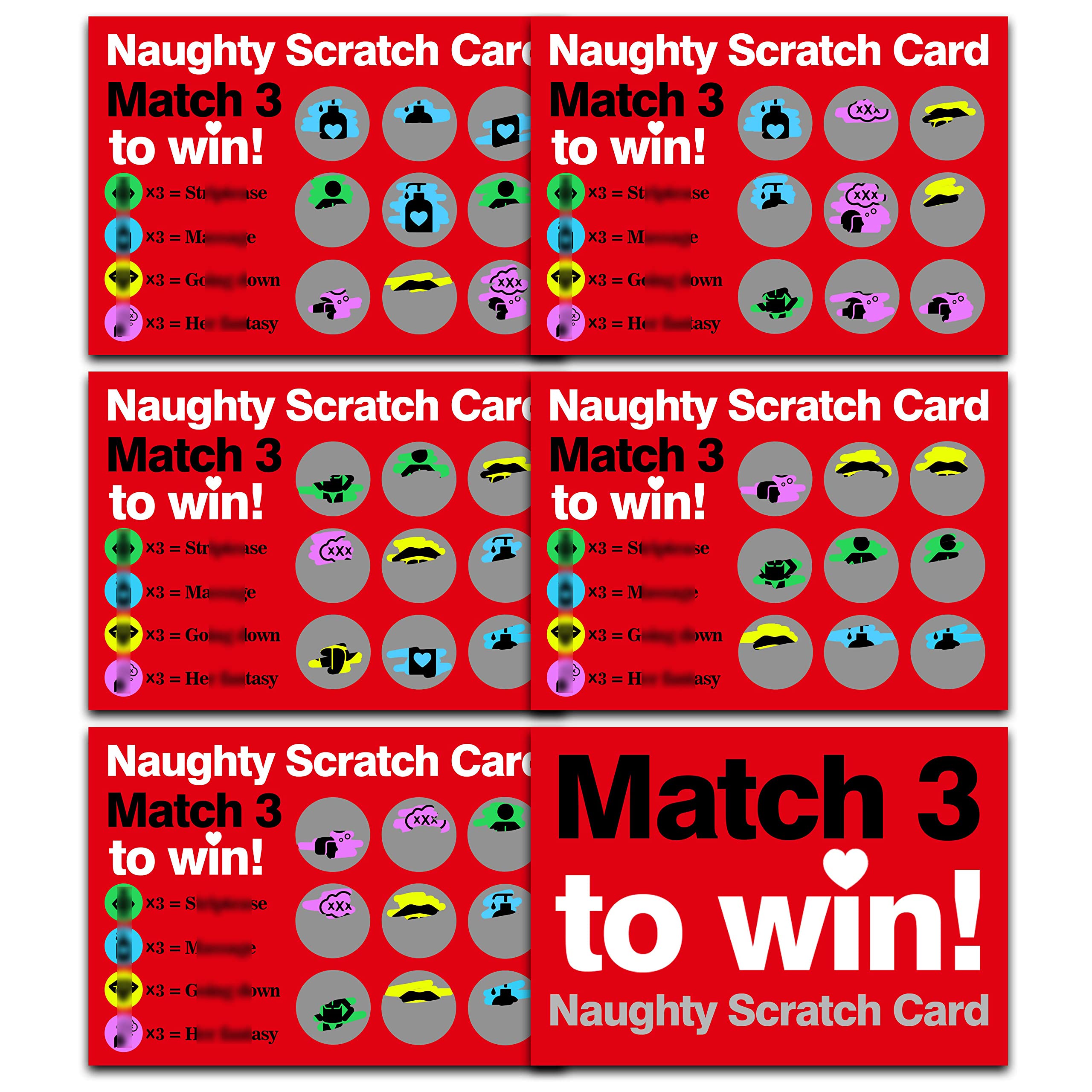 Naughty Scratch Off Game Card with Envelope - Naughty Scratch Cards for Adults - Anniversary, Birthday Gifts for Girlfriend, Wife - Rude Gift for Her (5 Pack)-03