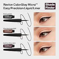 Vista 8 de REVLON ColorStay Micro Easy Precision Liquid Eyeliner, Waterproof, Smudgeproof, Longwearing with Felt Tip Applicator, 303 But First, Wine, 0.057 fl