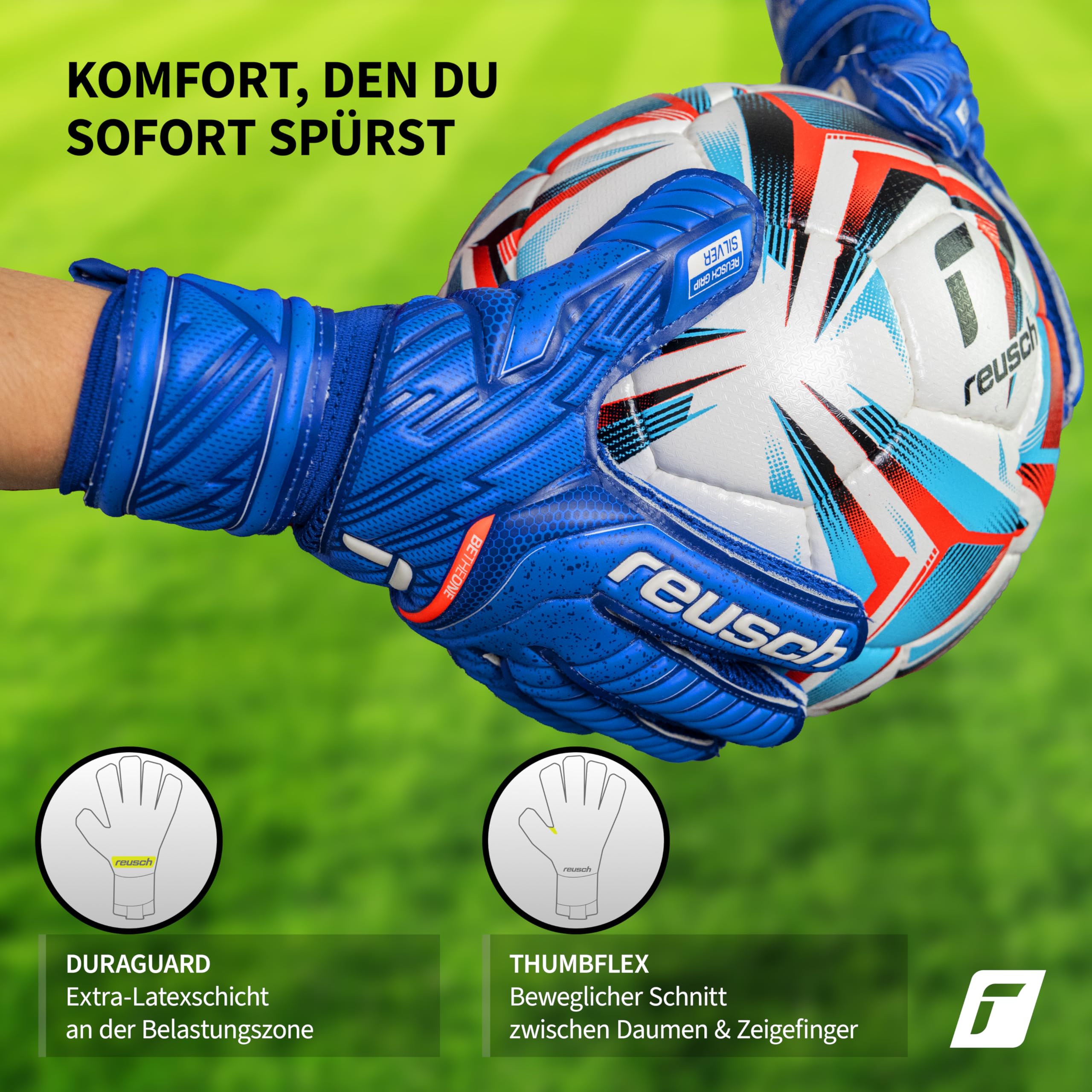 Reusch Unisex młodzieżowe rękawice bramkarskie Attrakt Silver Junior