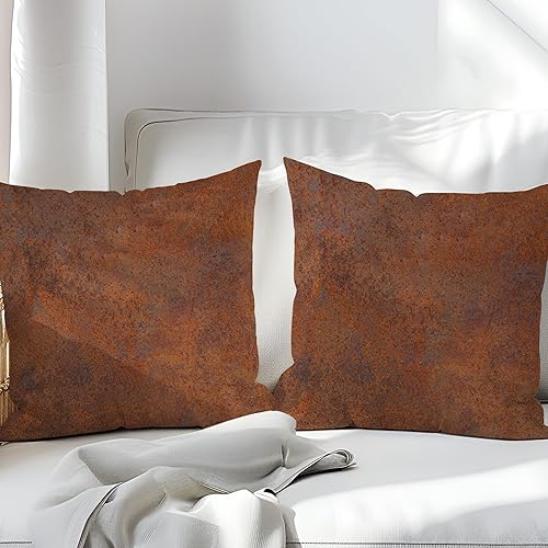 Miniatura 6 de Fundas de almohada óxido para decoración del hogar, dormitorio, funda de cojín retro óxido para cama, sofá, 2 juegos, 18 x 18 pulgadas