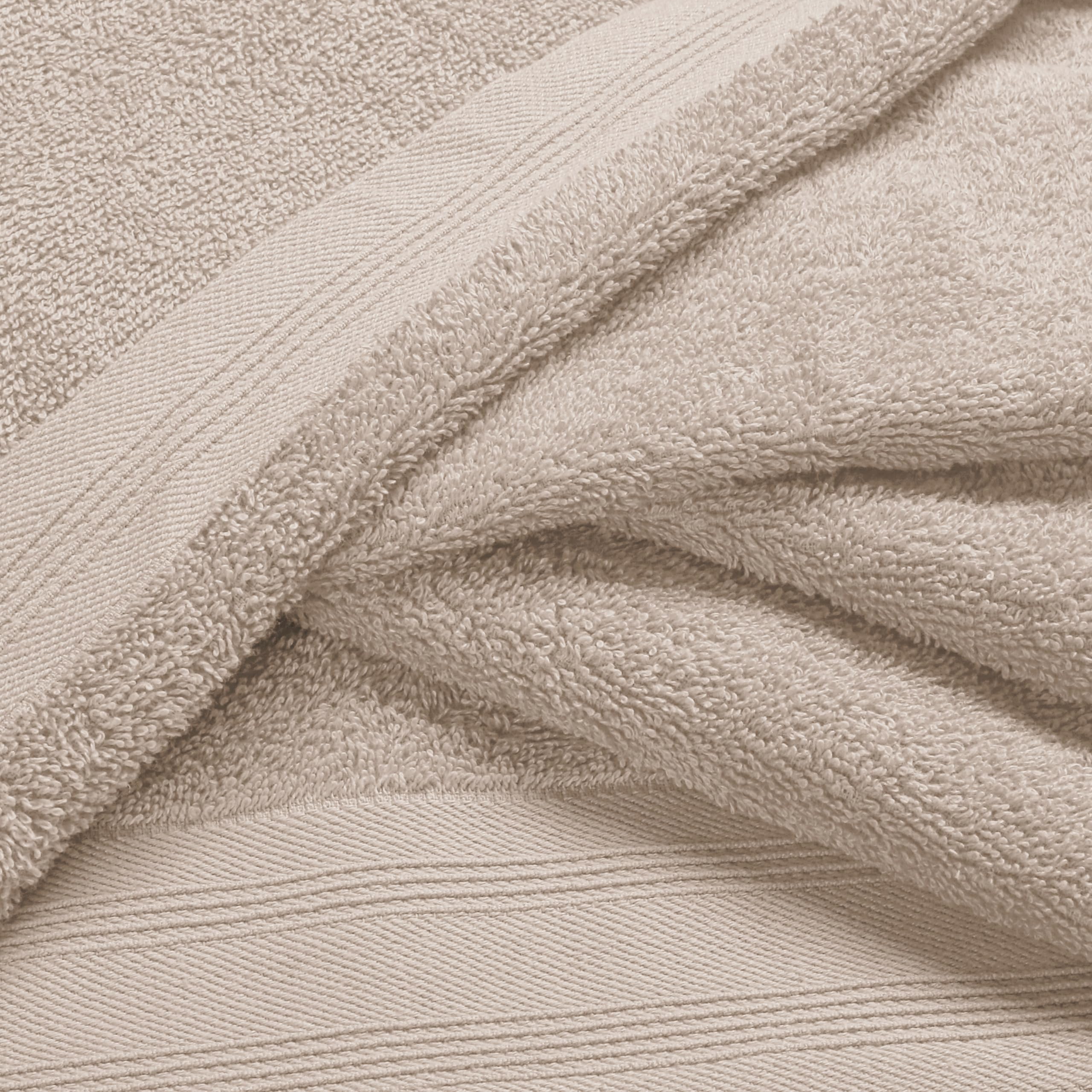 MALLONI Home Ultra-weiches 6er-Pack Baumwoll-Handtuch-Set, enthält 2 übergroße Badetücher 70 x 140 cm, 2 Handtücher 40 x 60 cm und 2 Waschbetten 30 x 30 cm, Bräunen