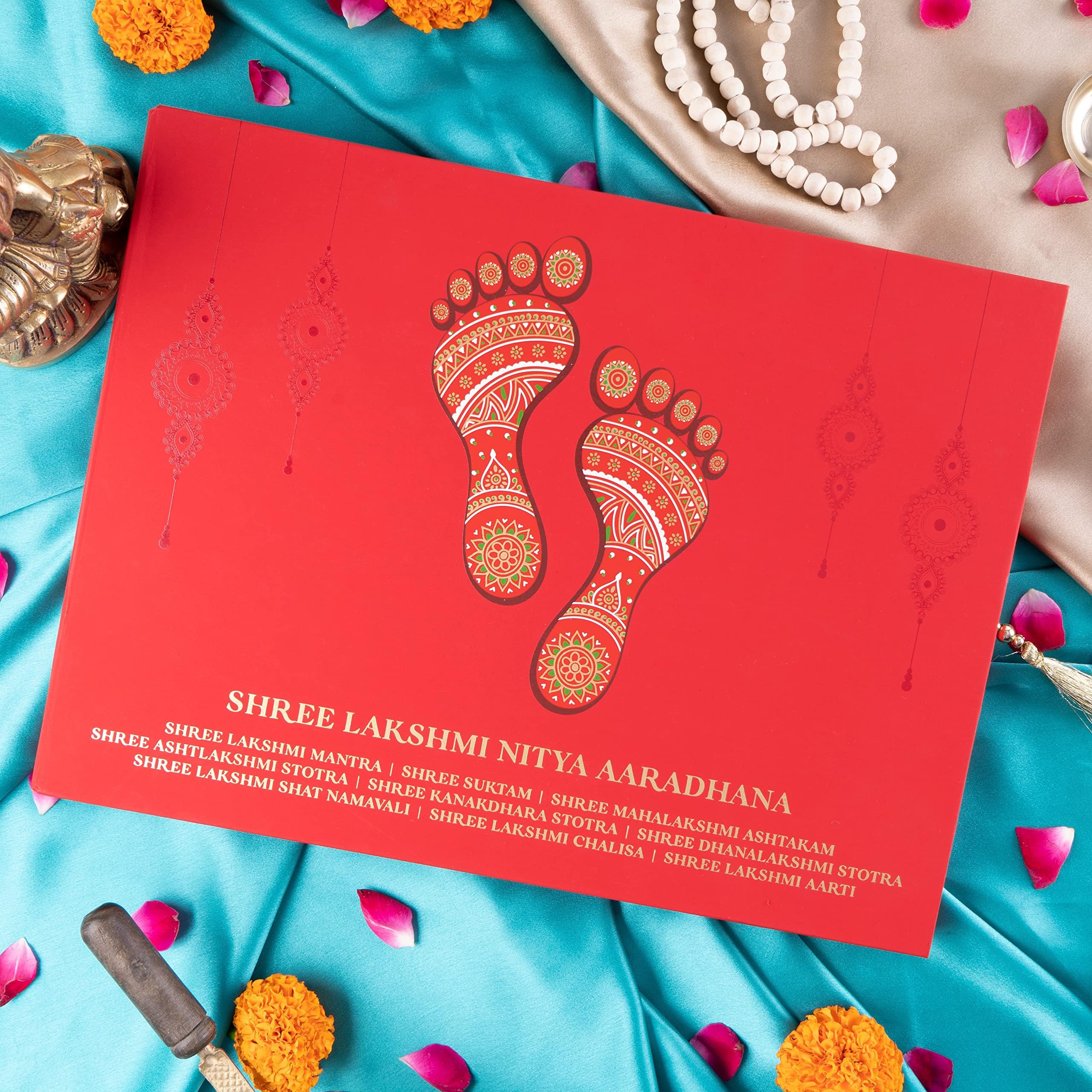 ServDharm Shree Lakshmi Nitya Aaradhana A4 Gift Edition | Lakshmi Chalisa with Aarti, Shree Lakshmi Mantra, Shree Suktam, Dhanalakshmi Stotra, ... Kanakdhara Stotra and Lakshmi Shat Namavali