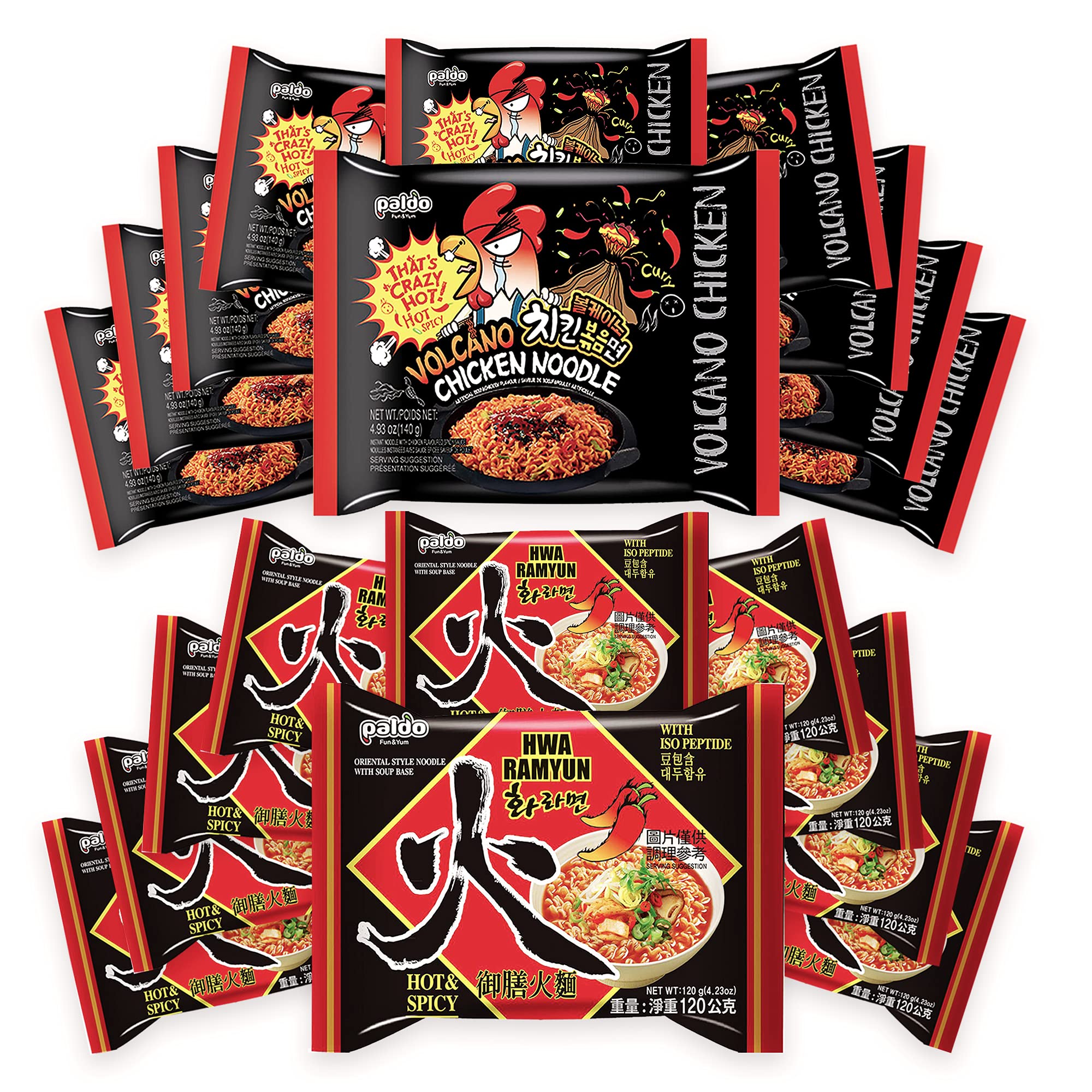 Buy KMunchies Paldo Korean Instant Ramen Noodles 20 Pack Spicy Ramen