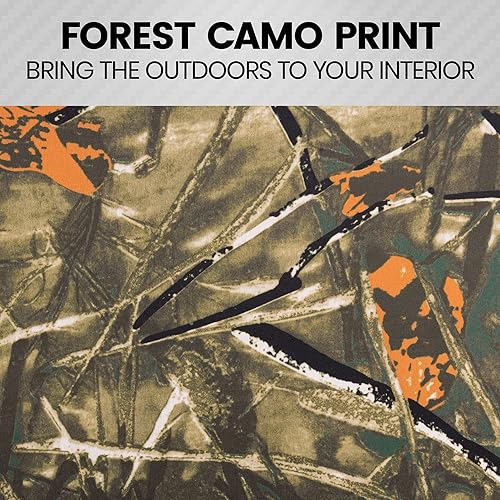 Miniatura 4 de BDK Hunter - Juego completo de fundas de asiento de automóvil con funda de volante de camuflaje y almohadilla para cinturón de seguridad