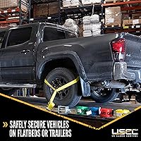 Vista 8 de US Cargo Control Red de rueda de montaje lateral con trinquete y extensión de cadena, correa de rueda fácil de usar para aplicaciones de amarre