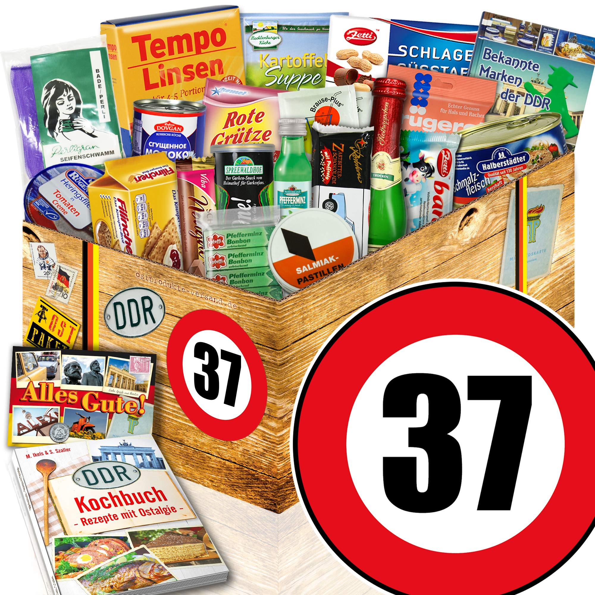Spezial Geschenk Box/Ossi Paket/Geburtstag 37 / Geschenkkorb für Sie